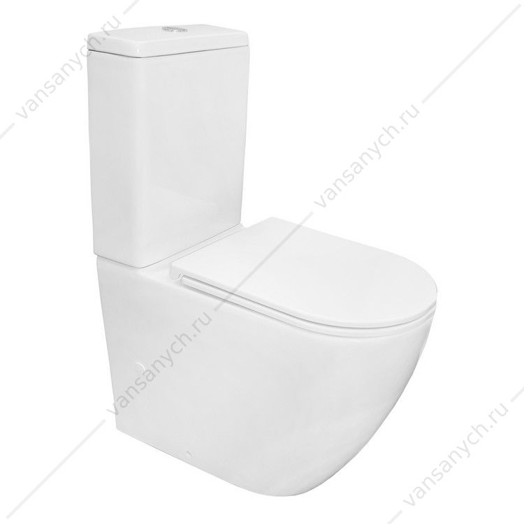 00088676 Унитаз-компакт безободковый смыв ТОРНАДО с сидением микролифт, быстросъем Azario GradoAZ-2141 UQ1 AZARIO (Россия/Китай) купить в Тюмени (Ван Саныч™)